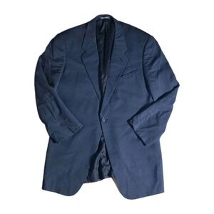 Giorgio Armani Mens Wool Long Sleeve Button Notched Collar Blazer Black Size 44